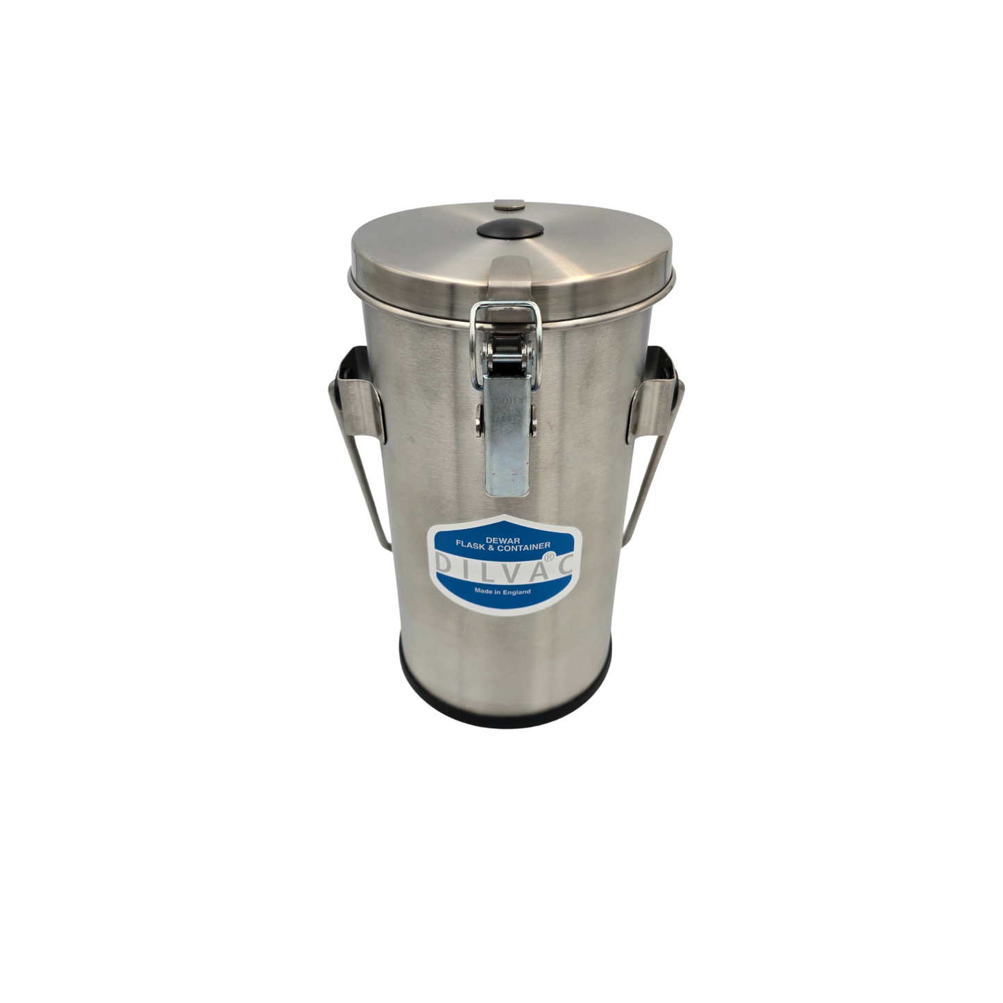 DILVAC SS111 Lidded Stainless Steel Dewar Flask with Clamp