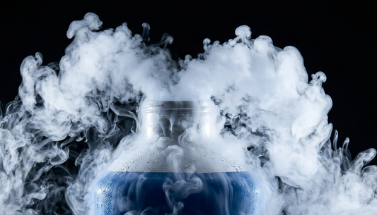 Industrial Dewar emitting Liquid Nitrogen Vapour