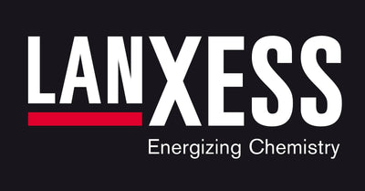 LANXESS logo with the tagline 'Energizing Chemistry' on a black background