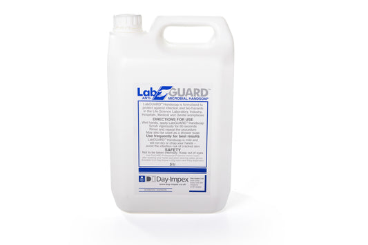 LabGUARD 5 litre container with label on a white background