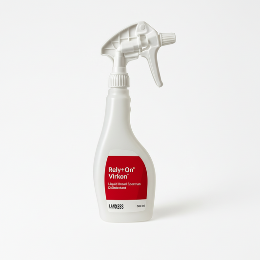 White RelyOn Virkon 500ml spray bottle 